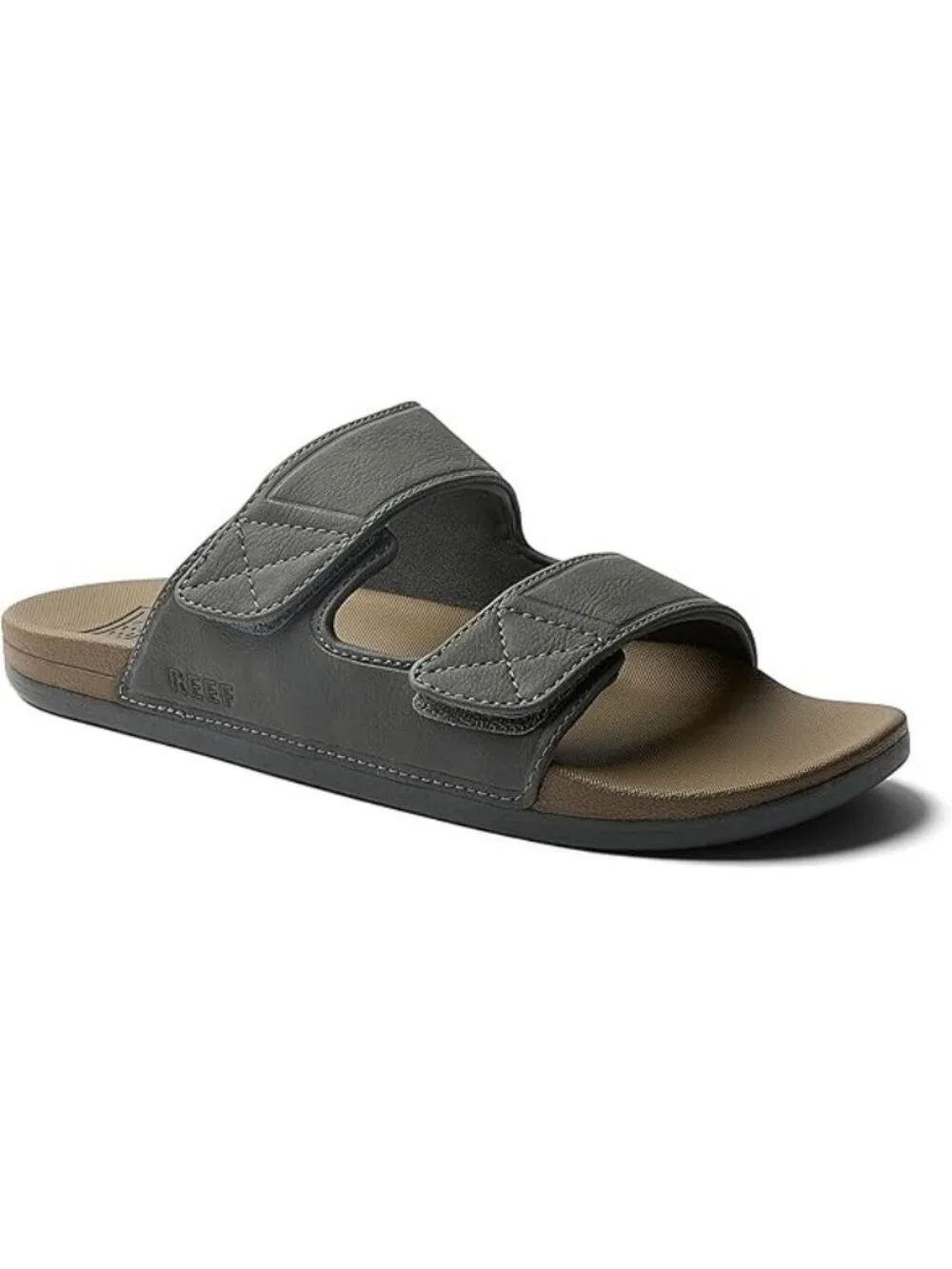 REEF Cushion Tradewind SL Men's Fashion Slides 12 Grey / Tan - NWT